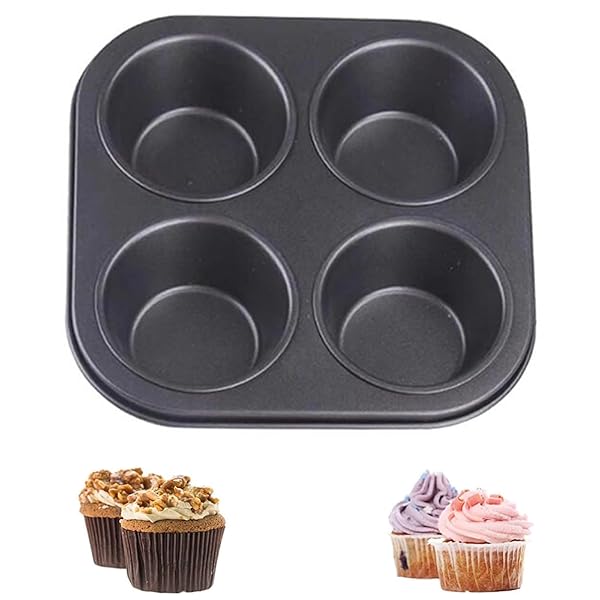 マフィン型 ケーキ金型 ベーキングカップ 4個取り ドーナツ型 タルト型 DIY プレート 炭素鋼 粘りにく..