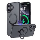 iPhone 16 用 ケース magsafe対応 ワイヤレス充電 磁気リング マグネット搭載 定点360度回転スタンド カメラコントロールカバー付き ボタン保護 ホコリ防止 耐衝撃 耐久性 黄ばみ防止 滑り止め 落下保護 傷防止 携帯ケース アイフ