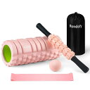 Rondofy フォームローラー 筋 膜 リリース 【業界モデル】500KG耐荷重 きんまくローラー 筋肉ほぐし セルライトローラー ストレッチ用品 5点セット...