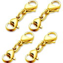 【サージカル ステンレス鋼制】カニカン 10mm 8個 ネックレス 留め具 ブレスレット クラスプ エンドパーツ ジュエリー アクセサリーパーツ 延長用金具 D...