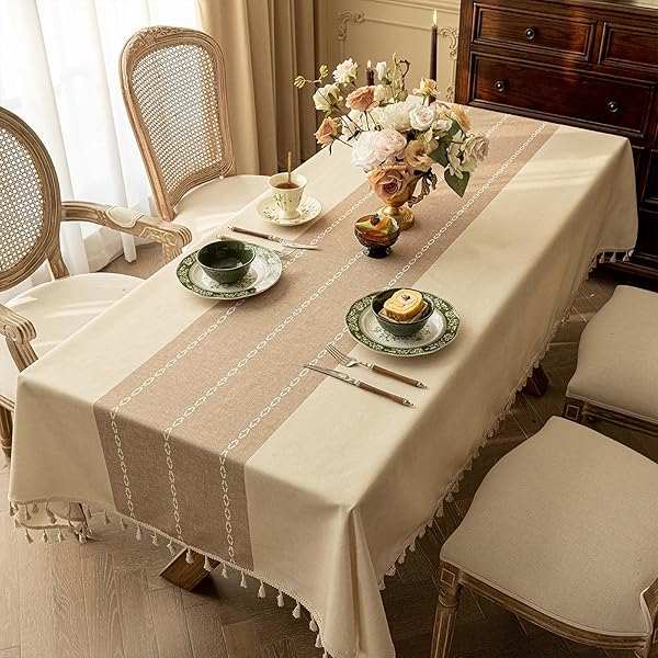 テーブルクロス 撥水 北欧 table cloth 長方形 無地 防水 防油 汚れ防止 おしゃれ 厚手 高級テーブルクロス フリンジ付き 滑り止め 正方形 装飾 生地 イベント ダイニング テーブルクロス
