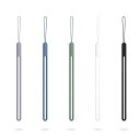 ストラップ スマホ ハンドストラップ 手首 携帯ストラップ シリコン 適用iphone airpods pro ケース 水洗可能 落下防止 伸縮性 usbメモリ マスコット 键用 5本セット(セット2:白色+御納戸茶+紅掛花+藤鼠+黒色)