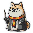 柴犬パッチマジシャン ワッペン アイロン&縫い付け両用 | おしゃれで大人向けデザイン | ジャケット・パーカー・ジーンズ用刺繍パッチ(3)