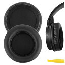 イヤーパッド QuickFit 互換性 パッド オーディオテクニカ Audio-Technica ATH-WS550, ATH-WS550IS Solid Bass ヘッドホンに対応 パッド イヤー/イヤーカップ (プロテインレザー/ブラック)