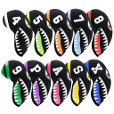 ゴルフアイアンカバー,ゴルフアイアンヘッドカバー セット ゴルフヘッドカバー アイアン用 ネオプレン素材 ゴルフアイアン用ヘッドカバー カラフル番手付きアイアン...