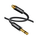 6.35mm RCA 変換ケーブル 6.35mm オス to RCA メス Y 型 延長ケーブル TSジャック マイク、ギター、スピーカー、アンプ、ミキサーなどと互換性があります-黒(6.35mm to RCA メス, 1M)