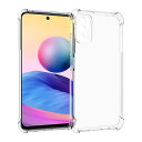 【耐衝撃】Xiaomi Redmi Note 10 JE 用の ケース カバー 透止明 クリア ソフト XIG02 用の 保護ケース『四隅がエアクッション構造』SGS認証 落下防止 衝撃吸収 保護 頑丈 軽量 傷防止 黄ばみ防止 ソフト 軽薄型 米軍(2)