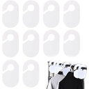 服の仕切り 10個 サイズ仕切り ブランク衣類ラック ラウンド ハンガーセパレーター 再利用可能なワードローブ ホワイト 白無地タグ 白