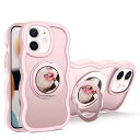 Iphone12/12Pro用の ケース magsafe対応 超強磁力 TPU 韓国 可愛い ウェーブ ソフト 滑り止め 鏡付き 耐衝撃 半透明 マット感 おしゃれ スマホケース アイフォン 12/12Pro 用 ケース 360°回転スタンド 縦横両