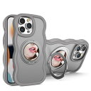 Iphone16Pro Max用の ケース magsafe対応 超強磁力 TPU 韓国 可愛い ウェーブ ソフト 滑り止め 鏡付き 耐衝撃 半透明 マット感 おしゃれ スマホケース アイフォン 16Pro Max 用 ケース 360°回転スタンド 縦