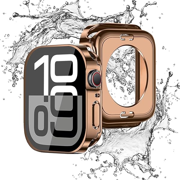 for Apple Watch ケース 2 in 1防水設計 アップルウォッチ保護ケース 強化ガラスフィルム 一体型 Series 10 46mm/42mm 全面保護 耐衝撃 PC素材 3D直角エッジデザイン高タッチ感度 Apple Watch アク