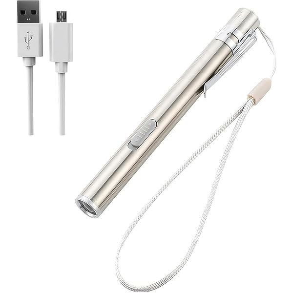 LED ハンディライト USB充電式 超軽量 懐中電灯 小型 ペンライト キャンプ アウトドア ライト USBケーブル付属