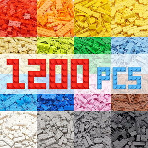 1200ピース クラシック ブロック おもちゃ 基本ブロック拡張セット- お手持ちブロックの買い足しに最適!高コスパで12色14形状の基礎パーツ、男女兼用、6歳以上対象