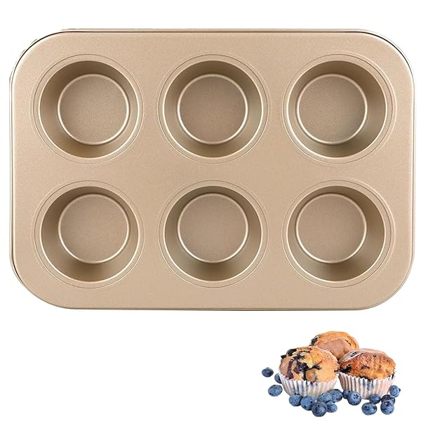 マフィン型 ケーキ金型 ベーキングカップ 6個取り ドーナツ型 タルト型 DIY プレート 炭素鋼 粘りにく..
