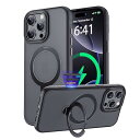 【カメラコントロールカバー ボタン保護・360度回転スタンド 】iPhone 16 Pro Max 用 ケース magsafe対応 ワイヤレス充電 磁気リング マグネット搭載 ホコリ防止 耐衝撃 耐久性 黄ばみ防 滑り止め 傷防止 アイフォン 16