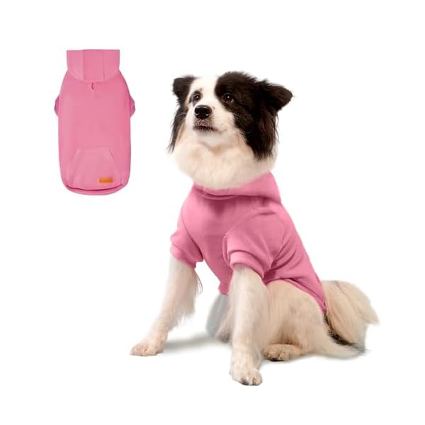 犬服 犬用パーカー 秋冬 フリース 柔軟 耐久性 防寒コート 厚い 暖かい フーディー 袖あり フード付き シンプル ドッグウェア クール 部屋着 快適 運動 お出かけ 中型犬 大型犬適用