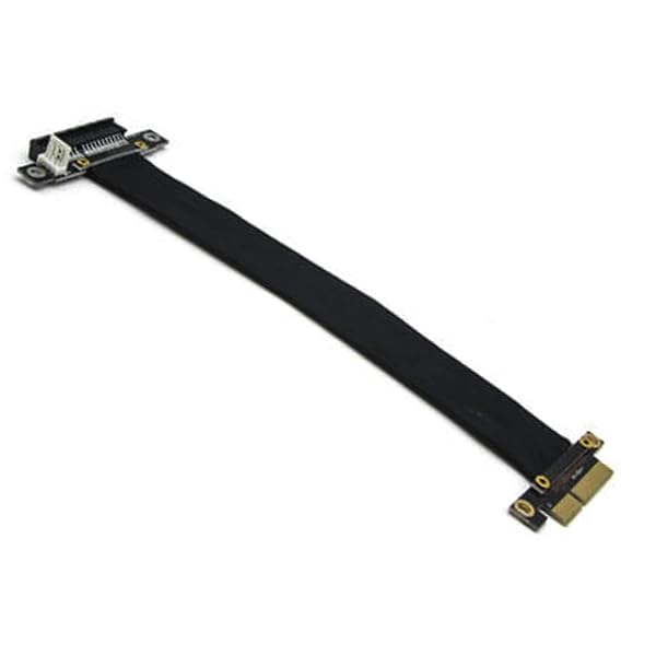 PCIE 3.0 延長ケーブル 4X to 4X オス-メス ストレート to ストレート エクステンダーライザーケーブル 干渉防止EMI シールド 25cm(全長28cm)