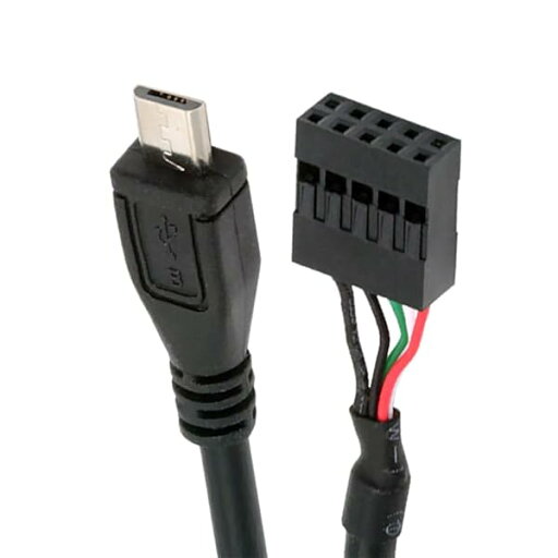 USB 2.0 マザーボード 9ピン 10ピン ヘッダー - マイクロUSB 5ピン ケーブル 50cm ミニモニターセンサーパネルカメラ用, NF-U2-018-MM USB 2.0 マザーボード 9ピン 10ピン ヘッダー - マイクロUSB 5ピン ケーブル 50cm ミニモニターセンサーパネルカメラ用, NF-U2-018-MM
