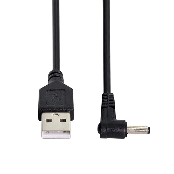 CY USB 2.0 オス - 3.5mm 1.35mm DC 電源プラグ バレル 5v 直角 90度ケーブル 100cm