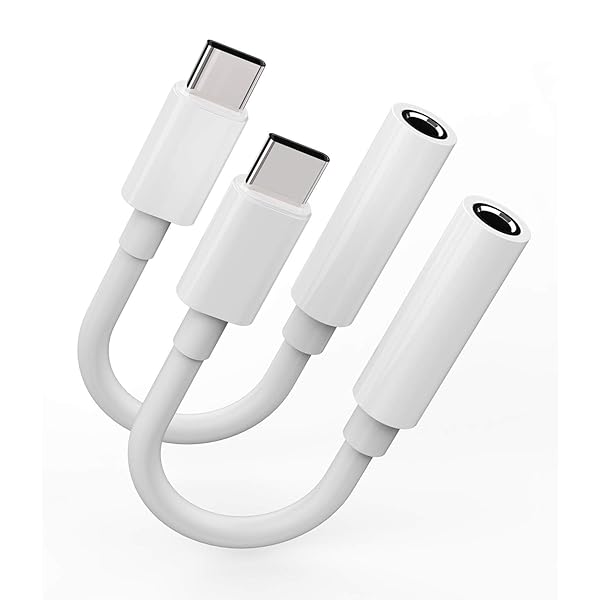 2パック、USB C - 3.5mm ヘッドホンアダプター タイプC ジャック AUX ドングル オーディオイヤホン 対応Galaxy S23 S22 S21 Ultra Note、対応Apple 対応IPhone15 Pro Max Plus i対