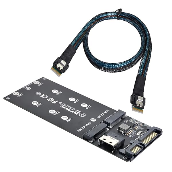 SFF-8654 SLIMLINE SAS NVME PCIe SSD SATAアダプタへのU2キットNGFF Mキーへのケーブル