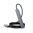 10Gbps USB ハブ USB3.2 gen2 ハブ USB-A to 4ポートUSB 3.2 拡張 タイプc充電ポート付き 120CM延長ケーブル 変換ア...