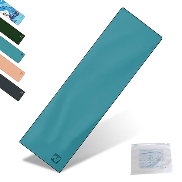 【夏の必需品・冷感タオル】携帯用クールタオル|30×100cm 大判・瞬間冷却・抗菌防臭・UVカット・スポーツ/通勤/アウトドア/熱中症対策|磨りガラス袋+取扱...