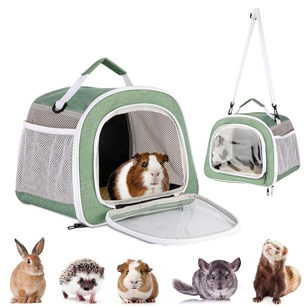 うさぎ キャリー バッグ 小動物 通院 移動 持ち運び ショルダー キャリーバッグ モルモット デグー チ..