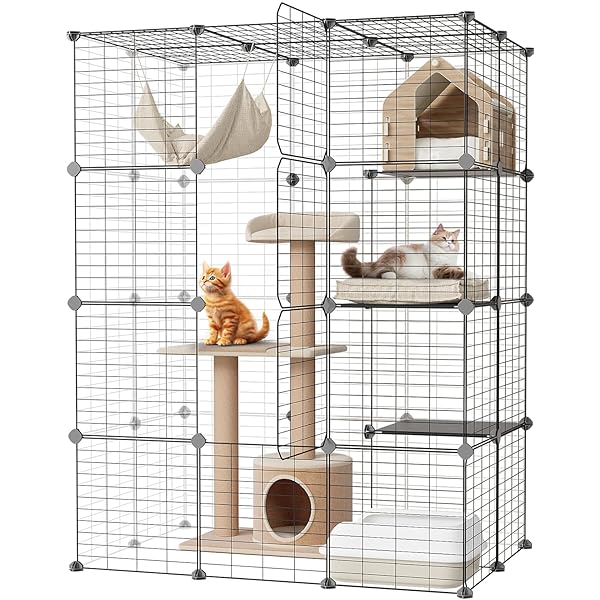 猫 ケージ 大型 3段 多頭飼い キャットケージ 大型猫 猫用ケージ 広い 組立簡単 組替え自由 おしゃれ ..