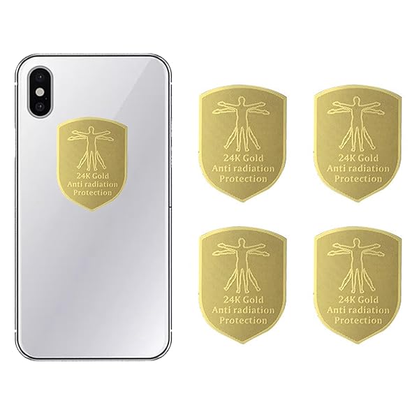 電磁波カット 4枚入 遮断ステッカー スマホ 5G対応 遮断率99.9% 防止 シール シート カット 盾 電磁波..