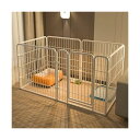 ペットサークル 犬 サークルケージ ペットフェンス ドア付き 置くだけ 柵 自立 ケージ 小型犬 セット 6枚 接続式 簡単組み立て 工具不要 折りたたみ 犬用 120×60cm 室内 屋外 ホワイト