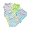 犬 夏服 ひんやり 冷感 UVカット タンクトップ メッシュ ベスト クール 涼しい 着脱簡単 Dカン付き 伸縮性 夏 犬服 日差し避け 熱中症対策 防虫 水遊び 海 散歩 猫 小型犬 中型犬 (ブルー&イエロー,L)