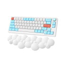 x MAMBASNAKE リストレスト キーボード用 曇形 マウスパッド 一体型マウスパッド 人間工学 手首クッション 滑り止め 水洗い 耐久性良い 手首疲労軽減 ゲーム 低反発リストレス 仕事用 ゲーム用 おしゃれ - ホワイト(2)