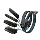 SFF-8643 内部 Mini SAS HD→ (4) 29ピン SFF-8482 コネクター SAS 15ピン 電源ポート 12GB/S ケーブル 3.3フィート (1m)(2)