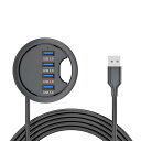 USB 3.0 ハブ 4ポート USB 60mm デスクグロメット スプリッター ドック ステーション インターフェース デスクトップPCデスク用(2)