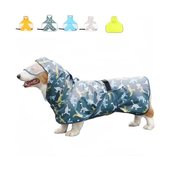 犬 レインコート 犬用傘 防水 着せやすい こーひ 完全防水 速乾ショール 梅雨対策 透明フード付きケー..