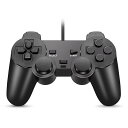 有線コントローラー PS2コンソール対応 アップグレードジョイスティック/ダブルショック/2.2Mケーブル PS2リモートゲームパッド | 強化(ブラック)