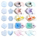 (ボハル) 収納ボックス 5セット レジン モールド 小物入れ 立方体 梅の花 ハート型 丸型 六角形 蓋付き 収納ケース レジンモールド エポキシ樹脂 手作り...