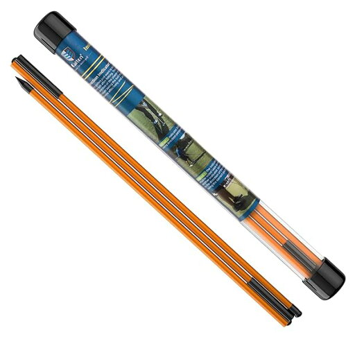 ゴルフアライメントスティック 2本セット 全長122cm ツアースティック スイング練習器具 折りたたみ式 軌道修正 方向チェック ゴルフ方向スティック 練習用ロッド Orange ゴルフアライメントスティック 2本セット 全長122cm ツアースティック スイング練習器具 折りたたみ式 軌道修正 方向チェック ゴルフ方向スティック 練習用ロッド Orange