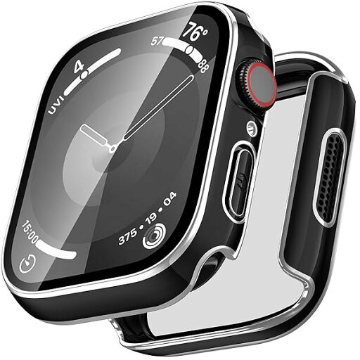 Apple Watch 用 ケース防水 44mm Series 6/5/4/SEアップルウォッチカバー 一体型保護ケース 傷防止 軽量 強化ガラス防水 全面保護 衝撃吸収 防塵 傷防止 44mm ブラックとシルバー Apple Watch 用 ケース防水 44mm Series 6/5/4/SEアップルウォッチカバー 一体型保護ケース 傷防止 軽量 強化ガラス防水 全面保護 衝撃吸収 防塵 傷防止 44mm ブラックとシルバー
