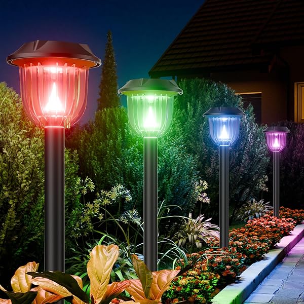 ソーラーライト 屋外 防水 IP65 おしゃれ ガーデンライト 7色調節 自動点灯/消灯 埋め込み 3つの高さ 【2個セット】パスライト、ガーデン/花壇/芝生/歩道/テラス/景観に適用