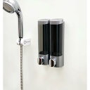 【全ての壁に対応】 シャンプーディスペンサー 壁掛け マグネット シャンプーボトル 風呂 ディスペンサー マグネット ソープディスペンサー 両面テープ 強力 粘着 (2連 x 300ml, シルバー)