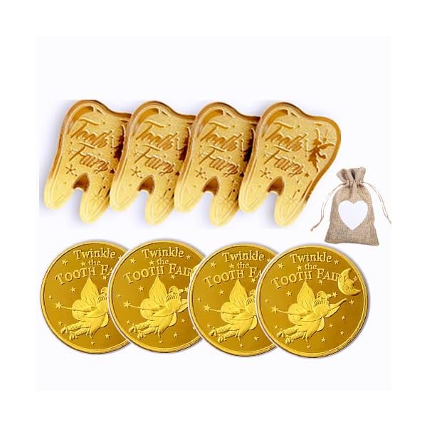 Tooth Fairy Coin ロストトゥースのキッズ用,鮮やかなフェアリーマネーのデザイン, 色あせなし | 貴重なコレクション体験 | マネーノベルティギ...