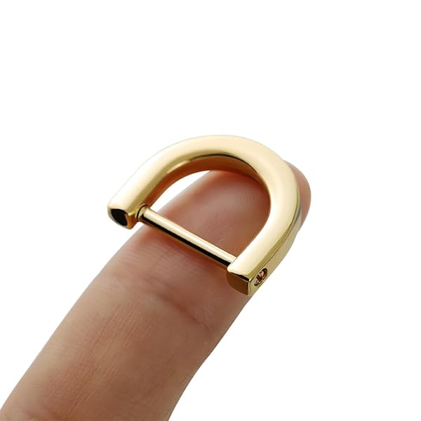 4個 合金Dリング D型 Dカン ネジ式 リング キーホルダー金具 キーリング 高質 光沢感 アクセサリーパーツ 業務用 内寸12mm 小物 ネジ式 (gold...