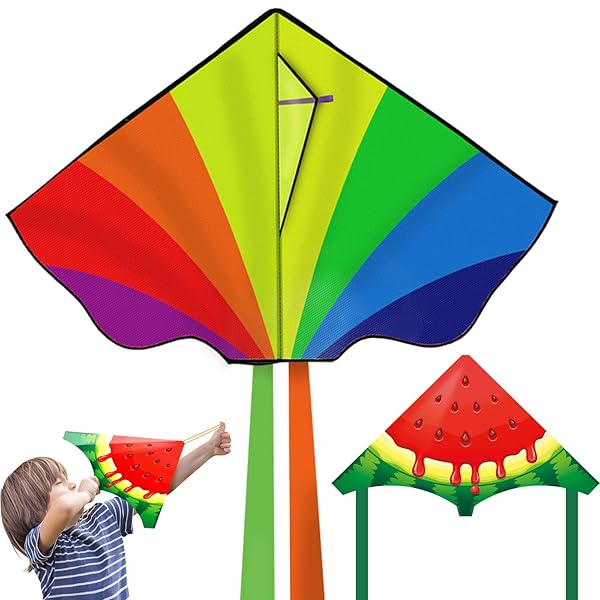 2個 カイト 凧 凧揚げ スポーツカイト カラフルカイト 三角凧 アウトドア 組み立て簡単 連凧 凧上げ 凧揚げ大会 おもちゃ 外遊び 子供 大人 ビーチ 公園...