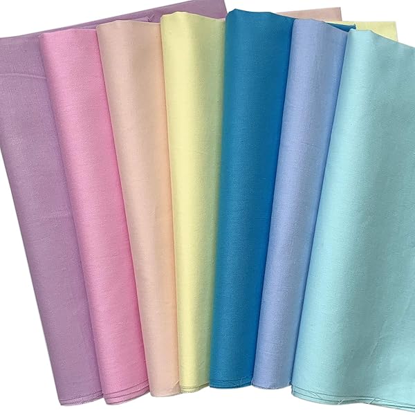 7枚 無地 生地 布 大柄 綿100％ 手芸 手作り カットクロス 布地 セット 46×56cm 7色セット
