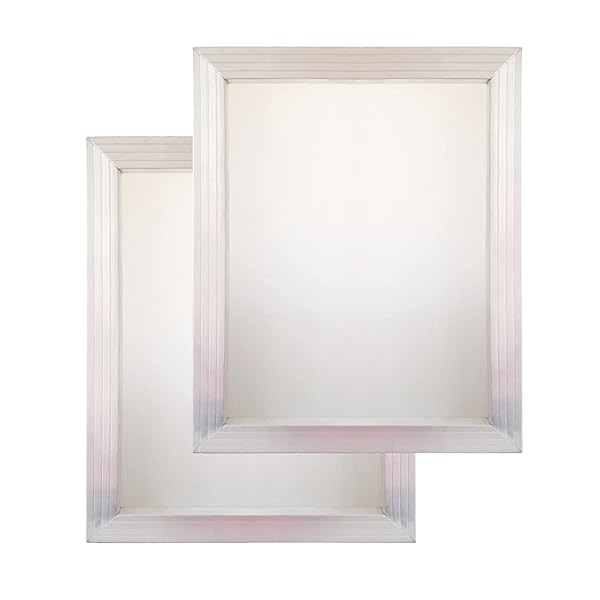 シルクスクリーン印刷フレーム,30×40 cm アルミフレーム, 110白メッシュ (2個)