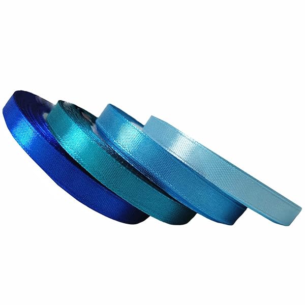 4巻 22m ファブリックリボン サテンリボン、10mm シングルフェイス リボンロール クラフトリボン 飾りリボン 為に 花束 ギフト包装 結婚式 パーティー...