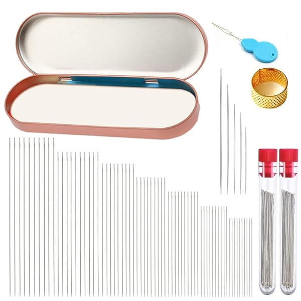 ビーズ針 超極細針 ビーズ刺繍針 ビーズ針セット ビーズ通し針 作り DIY 縫製 手芸用品 アクセサリー制..