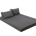 ボックスシーツ ワイドキング 200x200x30cm マットレスカバー オーガニックコットン洗いざらしの綿100% マチ部分約30cm ベッドシーツ ベットカバー 洋式・和式兼用 防ダニ チャコールグレー(3)